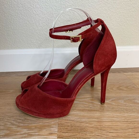 Michael Kors Bright Red Tiegan Platform Sandals - Picture 2 of 15